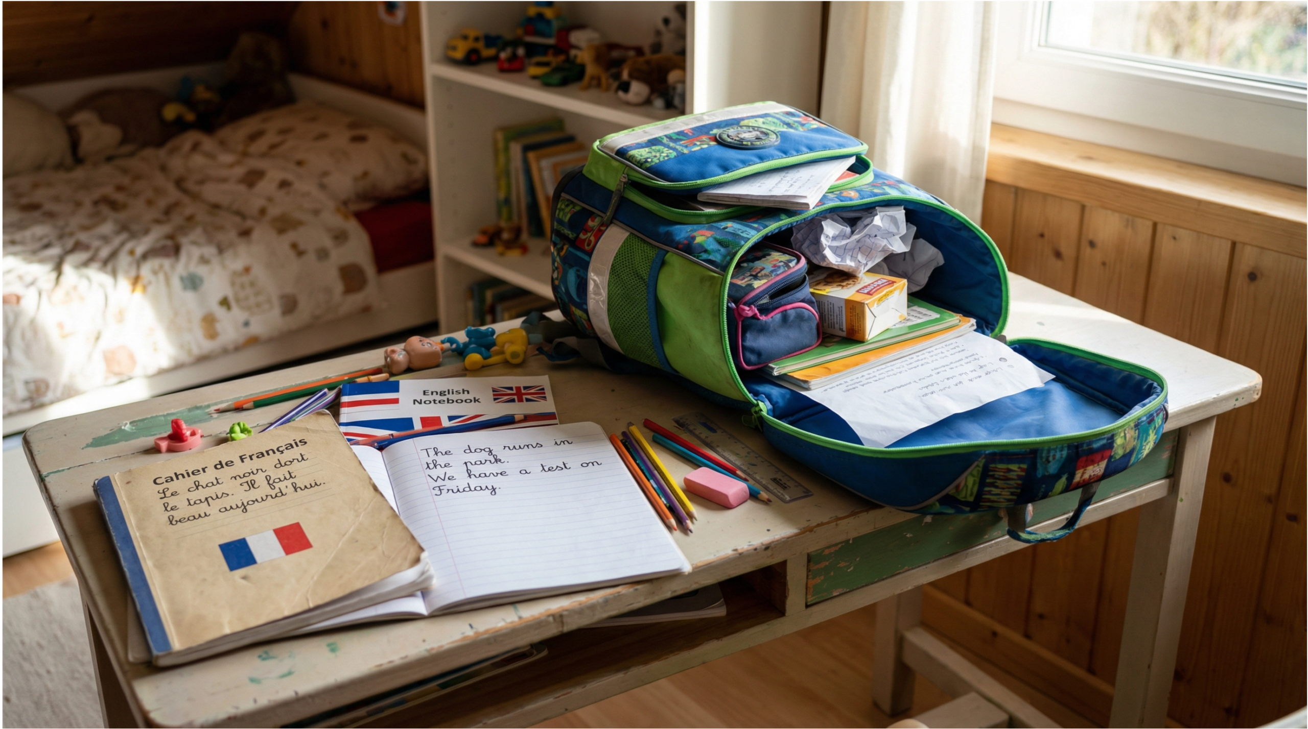 Devoirs enfants primaire école bilingue